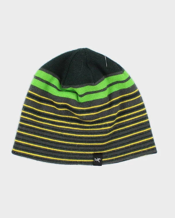 Unisex Green Arc'teryx Stripped Beanie - O/S Cozy pajama sets