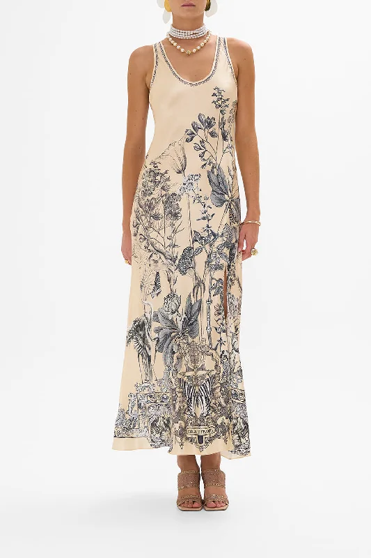 BIAS CUT TANK DRESS ETCHED INTO ETERNITY Silk Kimono Robe