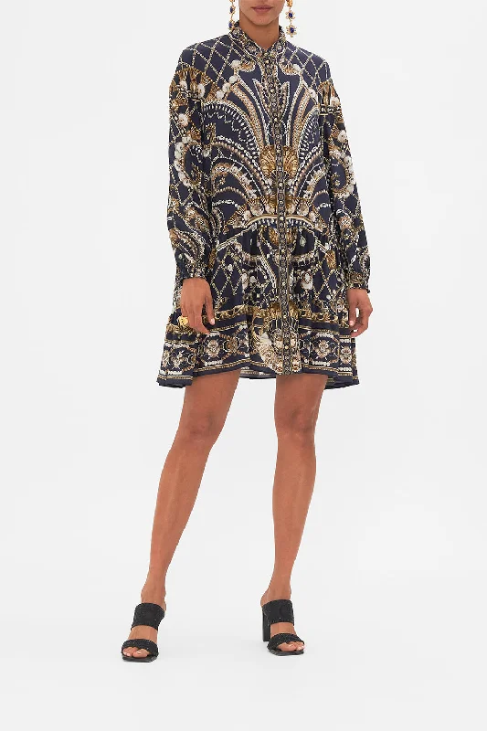 TIERED SHIRT DRESS DANCE WITH THE DUKE Luxe Satin Robe