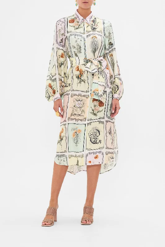 HIGH LOW MIDI SHIRT DRESS LONG LIVE LETTERPRESS Velvet Bridal Robe