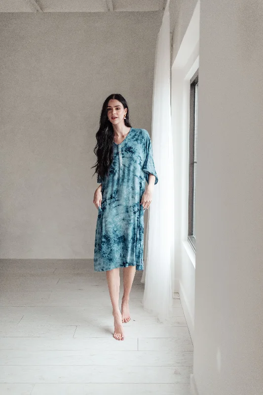 Sapphire Tie Dye | CAFTAN Soft Kimono Robe