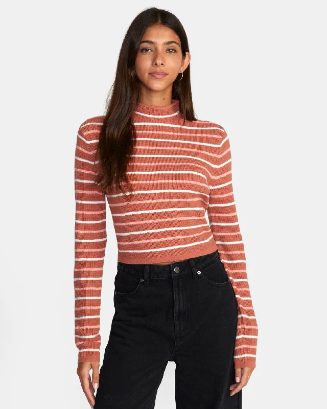 Après Sweater Long Sleeve Crop Top - Cinnamon UV protection sweaters