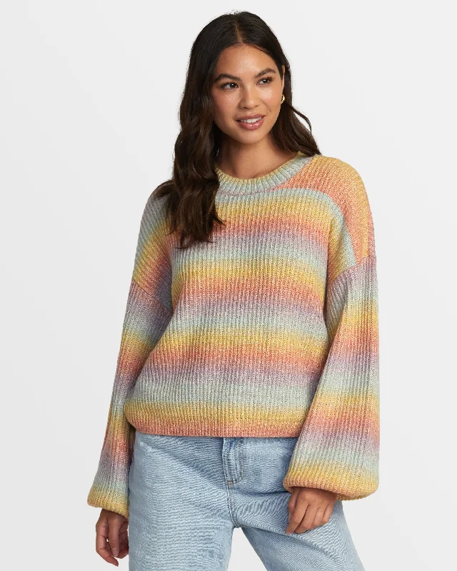 Dip In Pullover Sweater - Sky High Zip-up sweaters