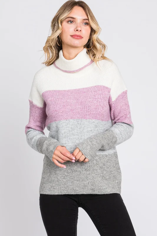 Multi-Color Color Block Turtleneck Sweater Patagonia sweaters