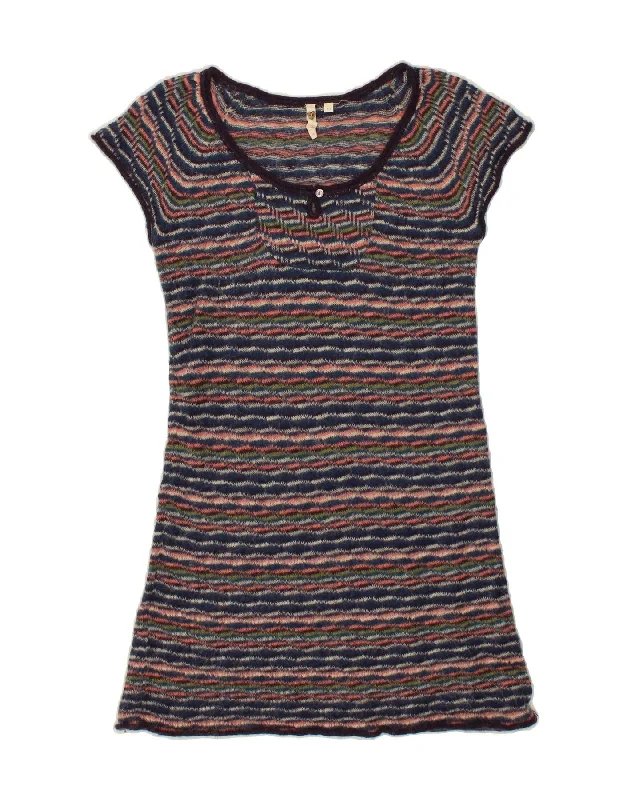 WHITE STUFF Womens Jumper Dress UK 10 Small Multicoloured Striped Acrylic Travel sweaters