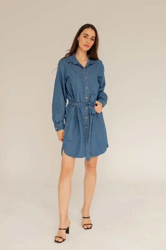 Denim Shirt Dress Summer mini dresses