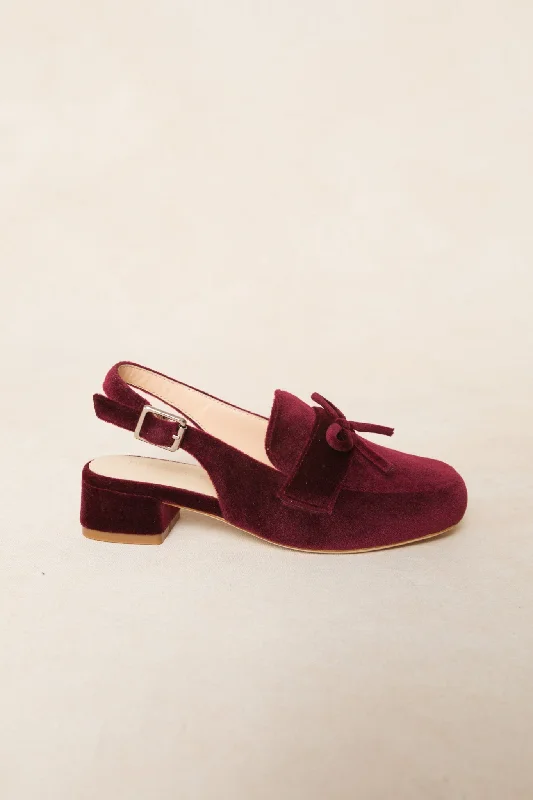 Mini Ivy Bow Loafer in Wine Discounted mini dresses