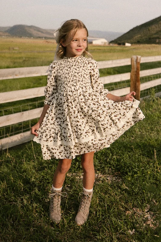 Mini Presley Dress in Cream Floral A-line mini dresses