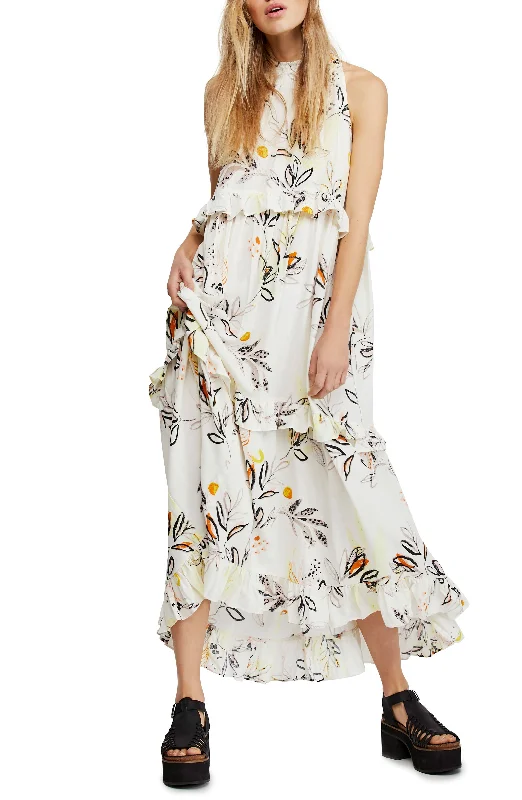 Free People Anita Cotton Printed Maxi Dress Y2K maxi dresses