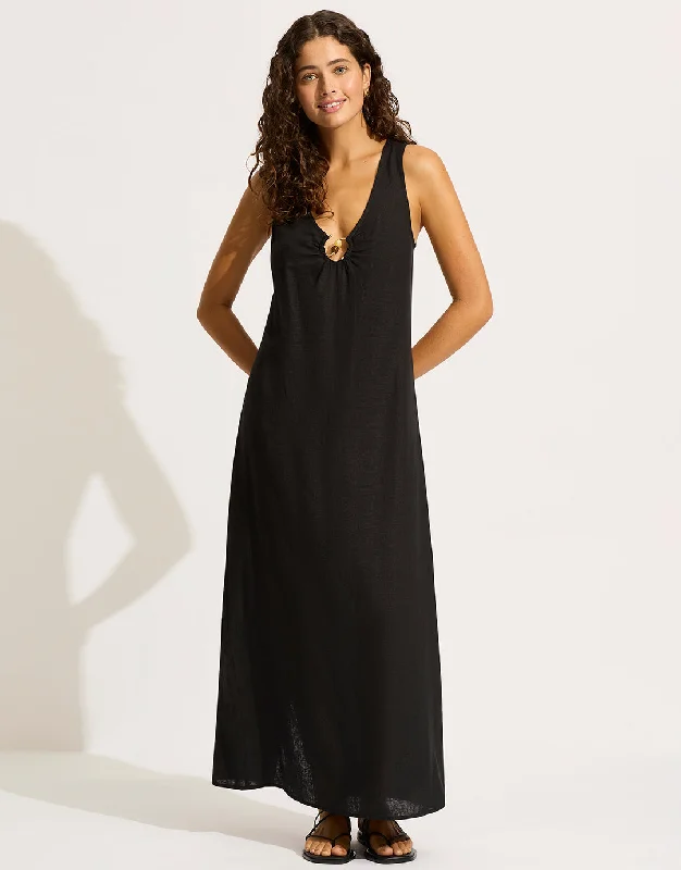 Palermo Keyhole Maxi Dress - Black Best maxi dresses for summer vacation