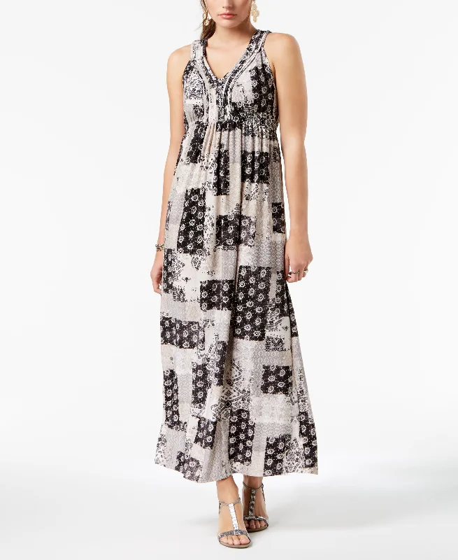 Style & Co Printed Maxi Dress Goth maxi dresses