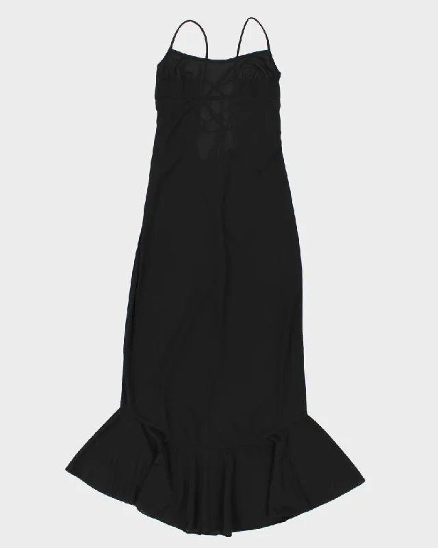 Vintage 80s/90s Black See-Through Maxi Dress - XL Lightweight maxi dresses for hot weather