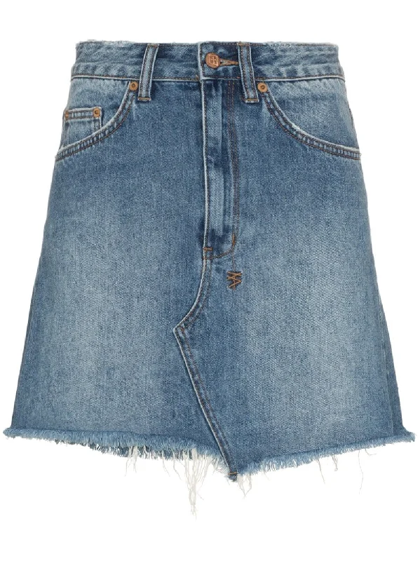 Hi-Line mini denim skirt Fitted Mini Skirt