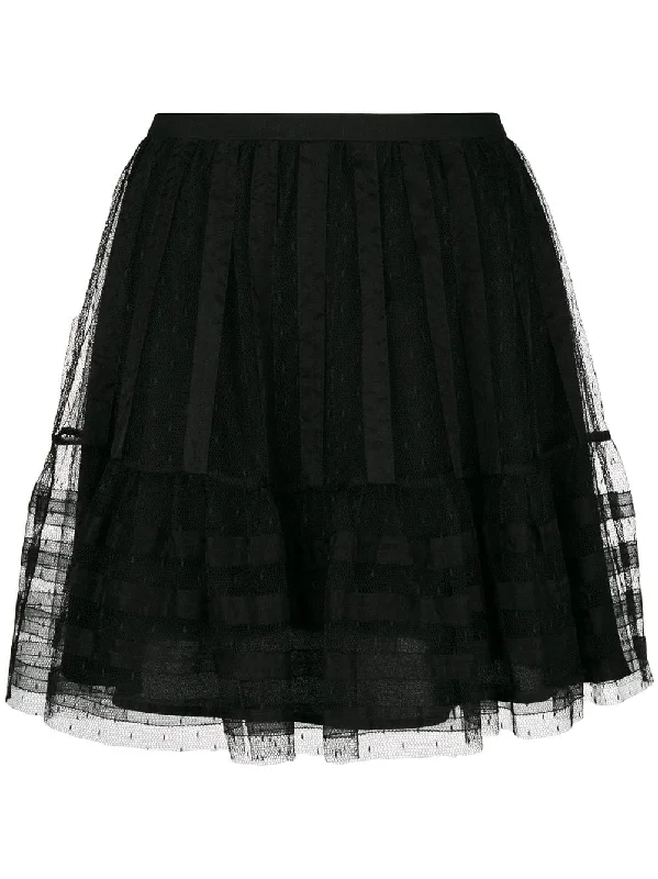 tulle pleated short skirt Ruffled Mini Skirt