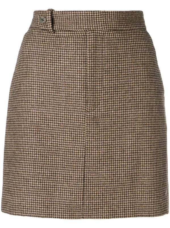 mini houndstooth skirt Boho Chic Mini Skirt