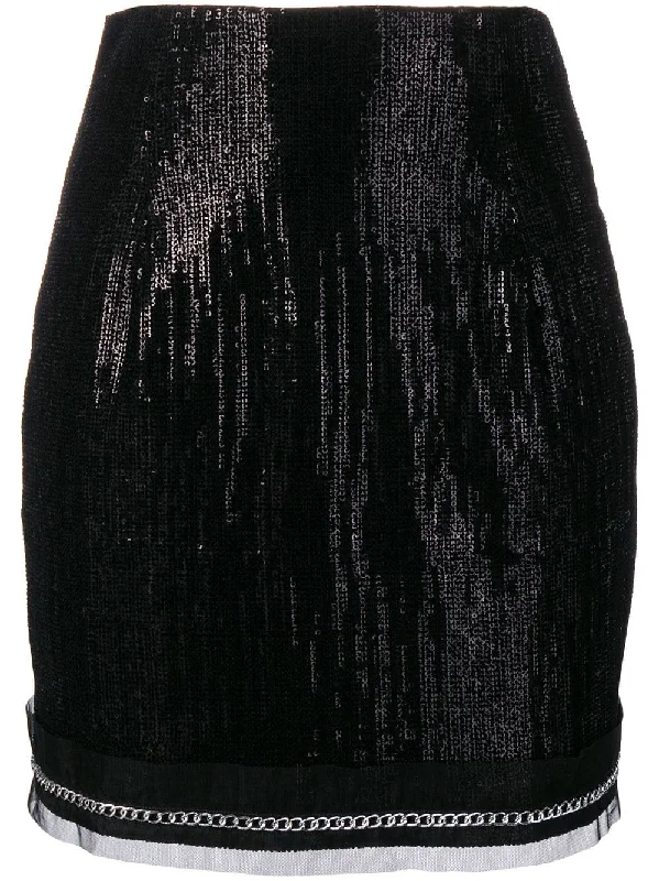 sequin mini skirt Mini Skirt with Lace