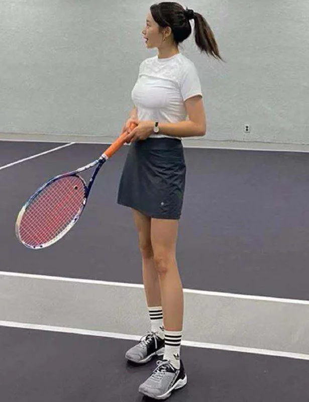 Athletic Tennis Golf Skort with Pockets Shorts shadowcharcoal ins_yogastudio Mini Skirt Trendy