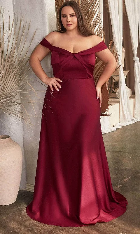 Ladivine CD325C - Satin Off-Shoulder Evening Dress Spring party dresses