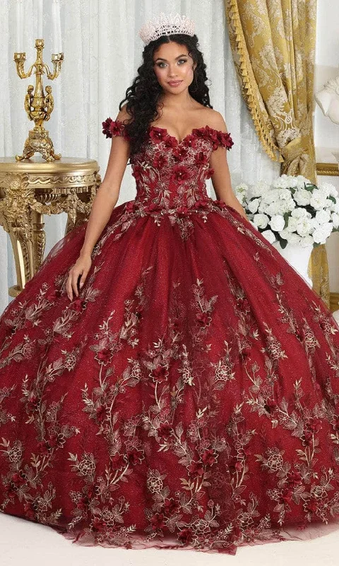 May Queen LK215 - Floral Embroidered Ballgown Maternity party dresses