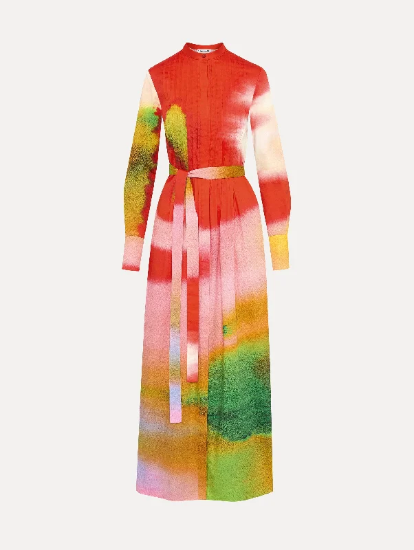 Abstract Watercolor Caftan Sequin unclassified dresses