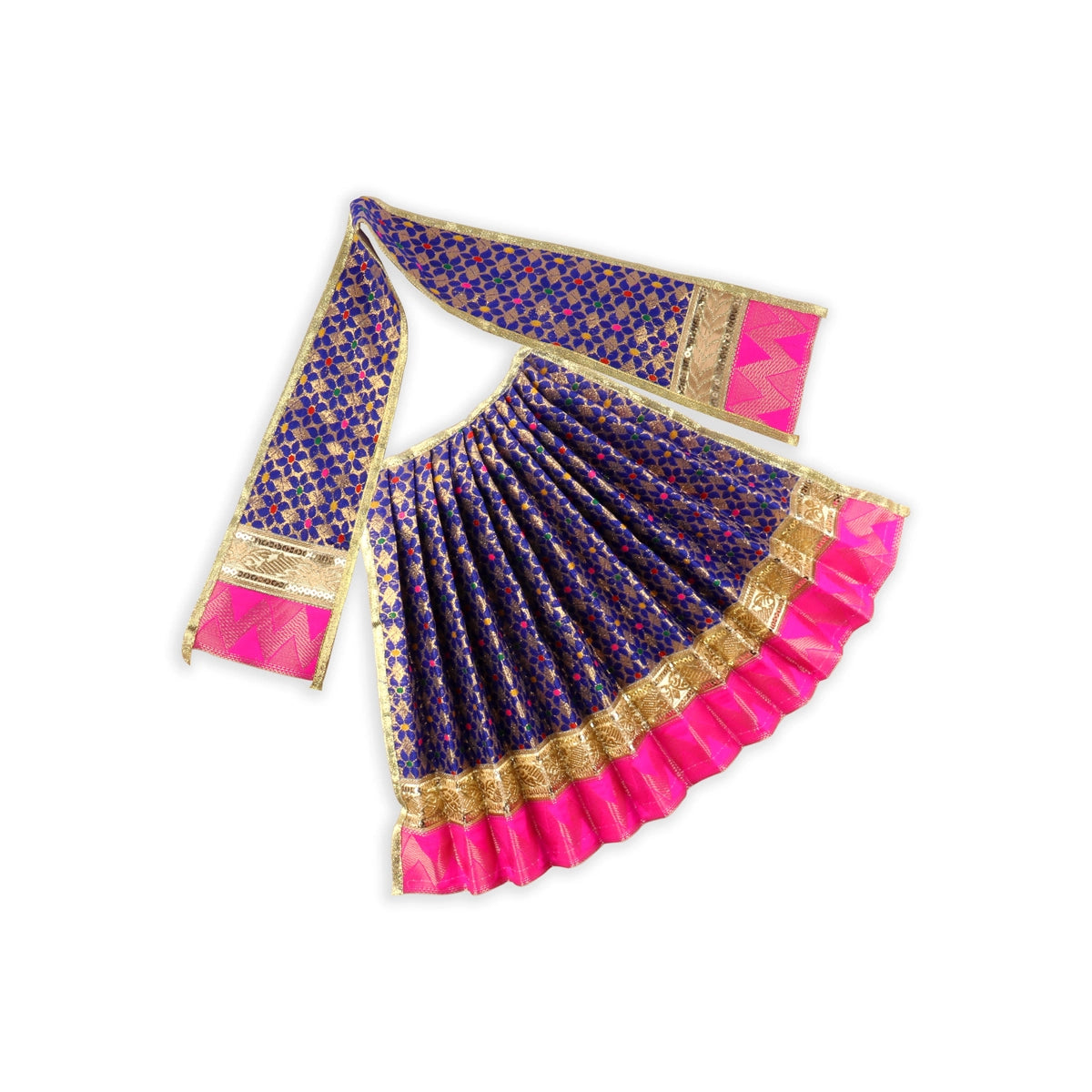 Amman Pavadai - 15 Inches | Jari Border Lehenga Patka/ Devi Dress for Deity/ Assorted Colour Spring unclassified dresses