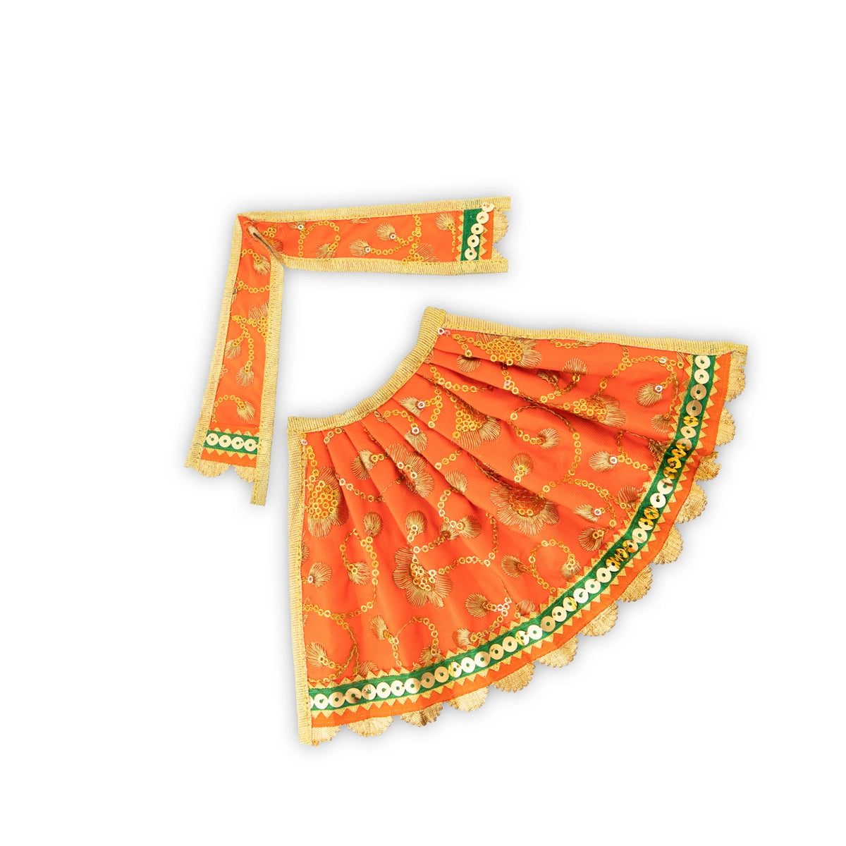 Amman Pavadai - 5 Inches | Mata Dress/ Devi Vastra/ Mata Poshak for Deity/ Assorted Colour Soft fabric unclassified dresses