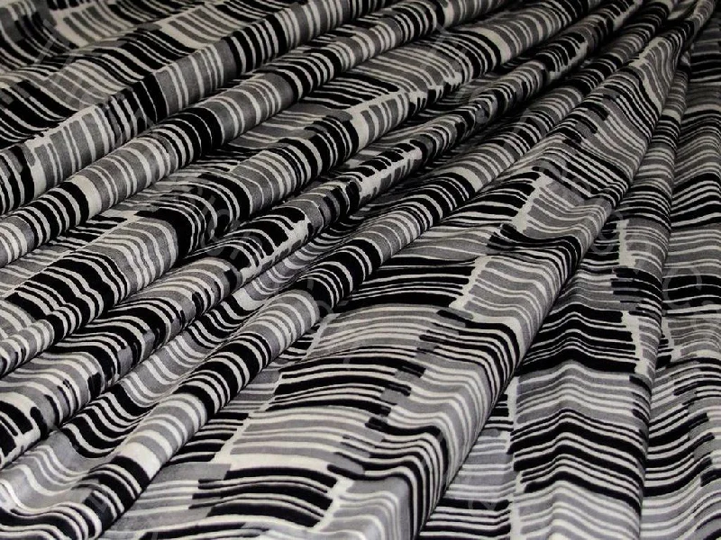 Black and Gray Piano Bar Design Pure Cotton Fabric Printed unclassified dresses