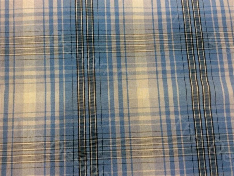 Black Blue White Stripes Design Mill Made Cotton Fabric Fall unclassified dresses