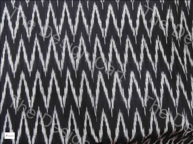 Black White Chevron Design Cotton Ikat Fabric Y2K unclassified dresses