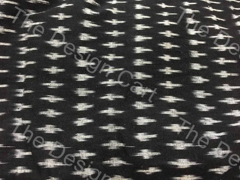 Black White Pixel Star Design Cotton Ikat Fabric Halter unclassified dresses