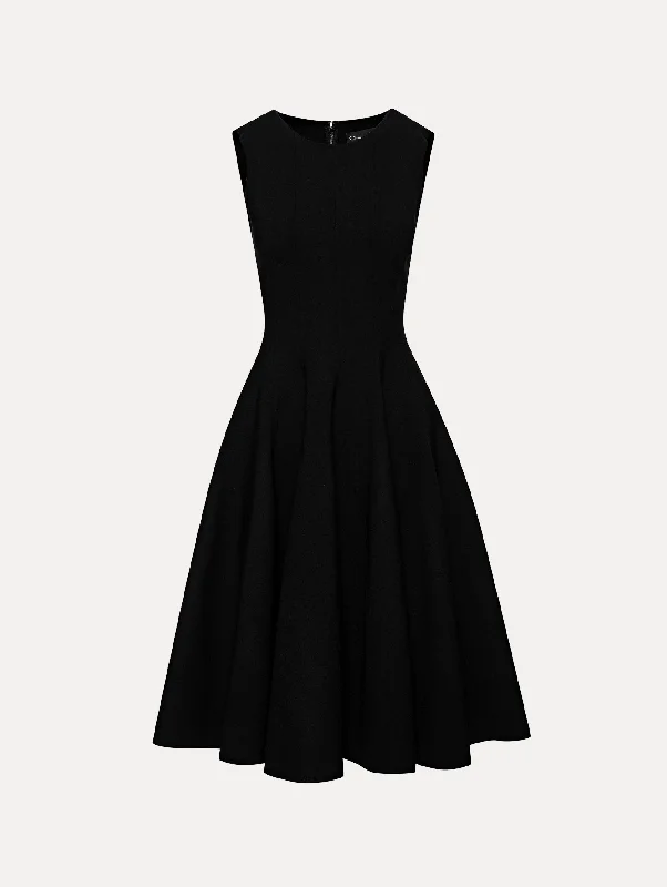 Curved Seam Detail Dress Bright color unclassified dresses