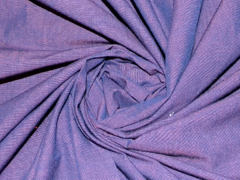 Dark Purple Cotton Viscose Chambray Fabric Casual chic unclassified dresses