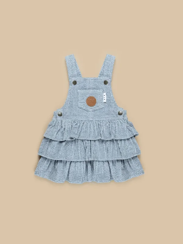 Dusty Blue Cord Pinafore Monochrome unclassified dresses