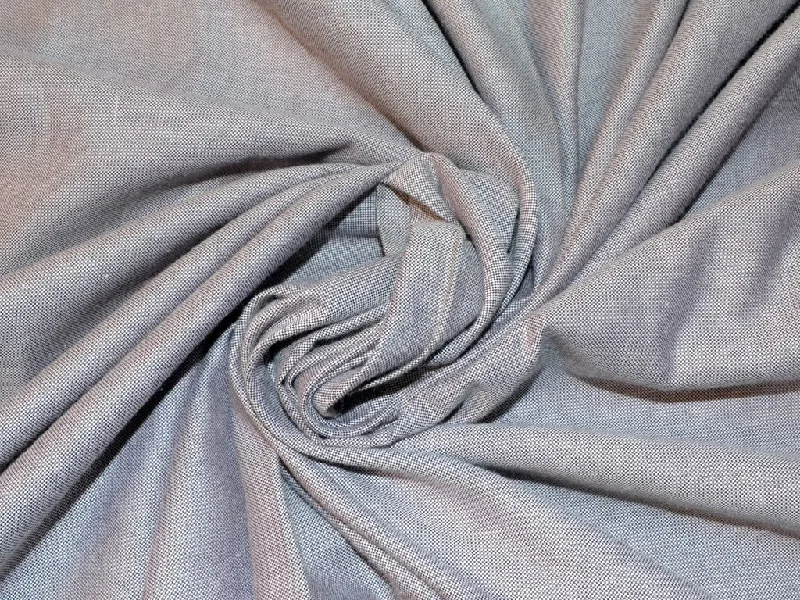 Gray Purple Cotton Viscose Chambray Fabric Street style unclassified dresses