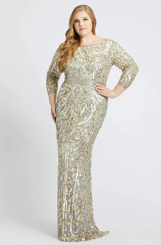 Mac Duggal Fabulouss - 4857F Beaded Bateau Sheath Dress Sequin unclassified dresses