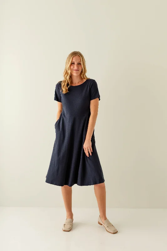 'Marianne' Fit & Flare Cotton Blend Dress Office unclassified dresses