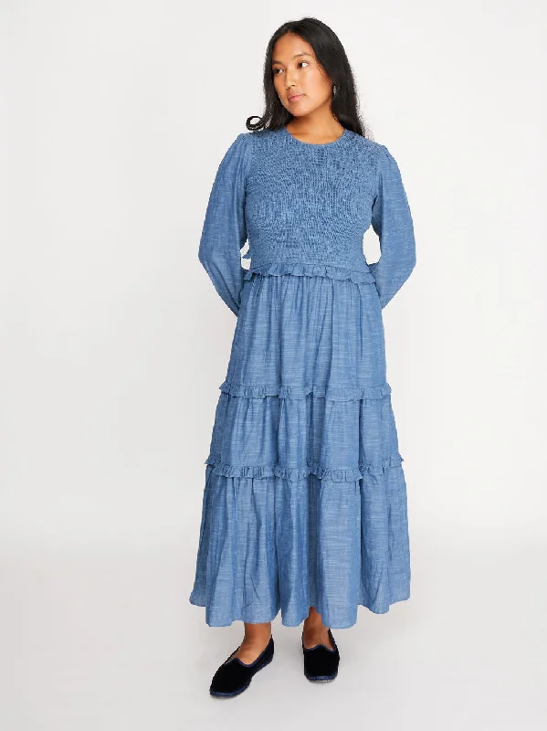 Nell Dress Chambray Velvet unclassified dresses