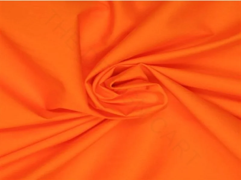 Orange Cotton Poplin Fabric Floral unclassified dresses