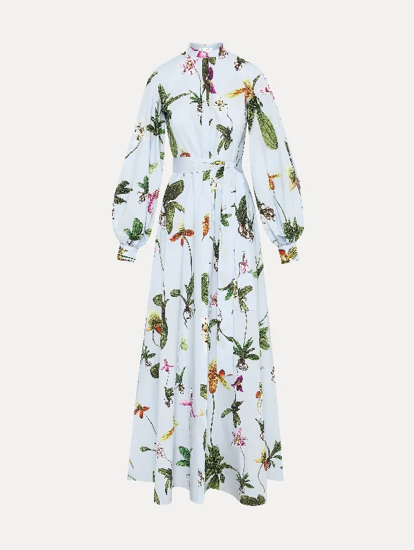 Orchid Cotton Poplin Caftan Floral unclassified dresses