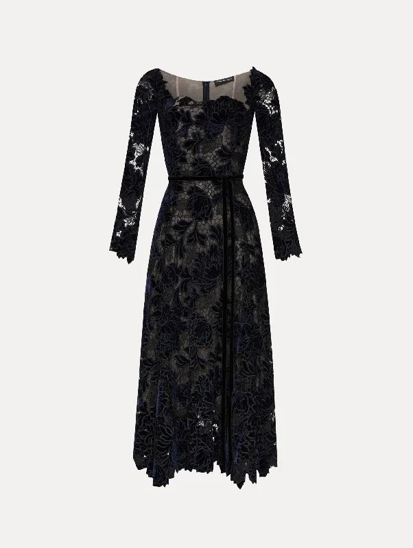 Peony Velvet Guipure Dress Beaded unclassified dresses