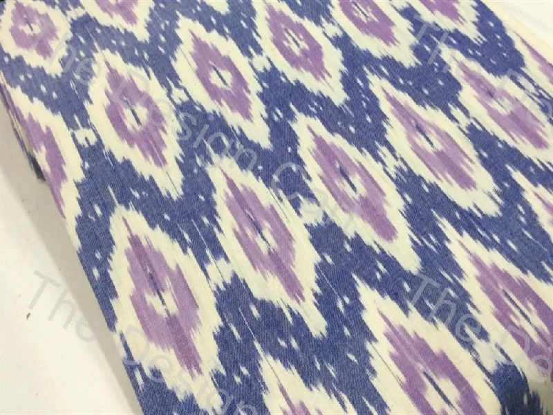 Purple Blue Hive Design Cotton Ikat Fabric Beach unclassified dresses