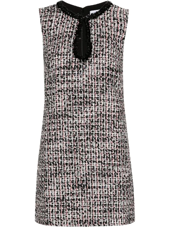 SELF-PORTRAIT PAILLETTE-EMBELLISHED BOUCLÉ DRESS Street style unclassified dresses