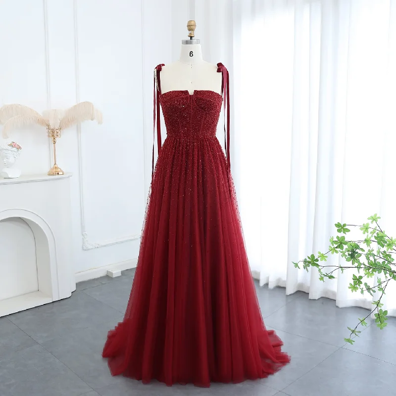 Luxury Beaded Red Evening Dresses with Straps SS263 Plus size unclassified dresses