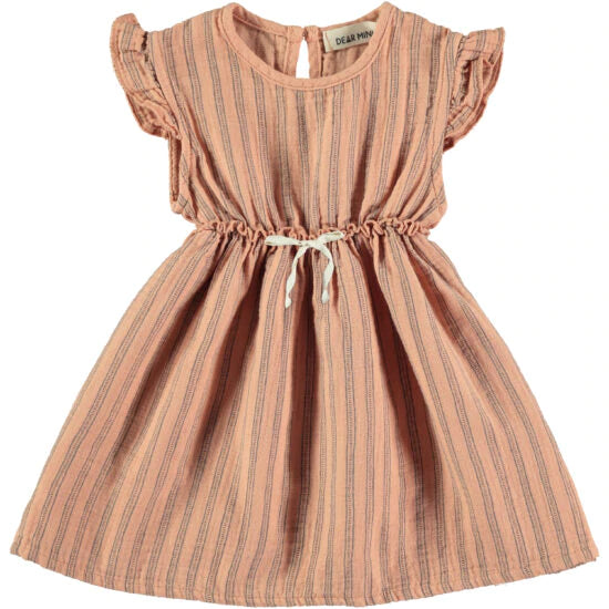 Stripes Dress - Salmon Embroidered unclassified dresses