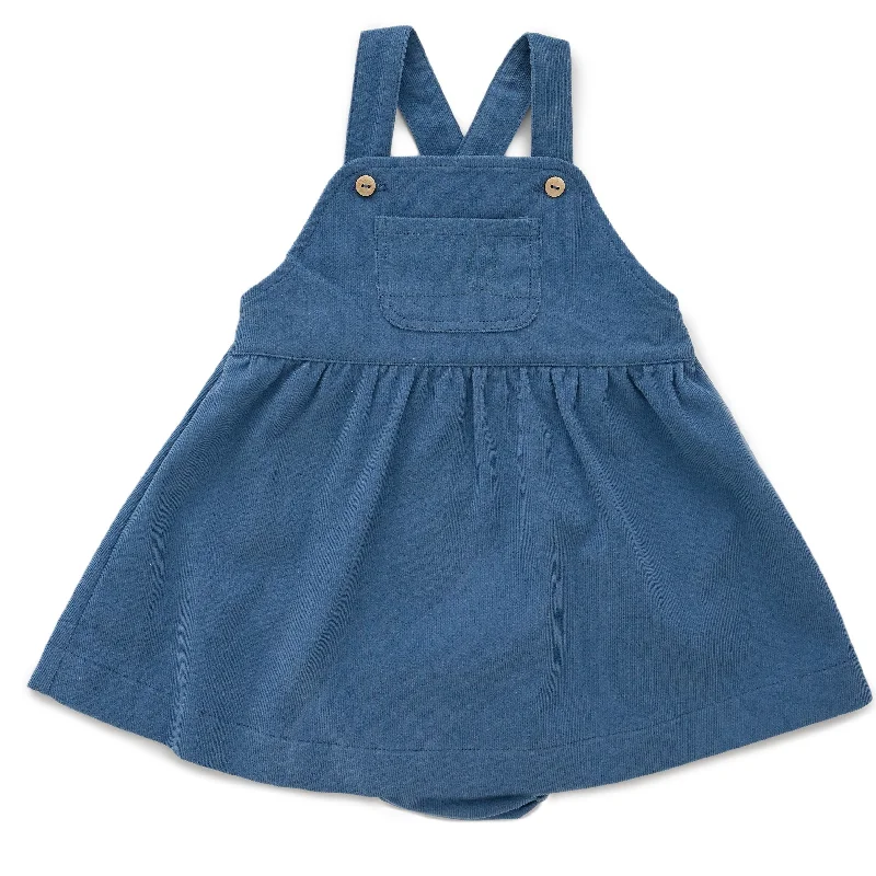 Worker Overall Dress w/ Bloomers Midnight Blue Long unclassified dresses