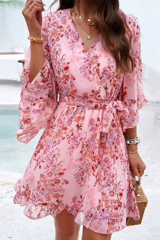 Floral wrap dress Best floral dresses for outdoor weddings