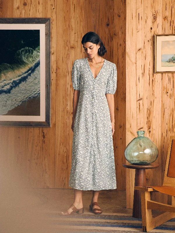 Havana Dress - Indigo Echo Floral Casual floral dresses