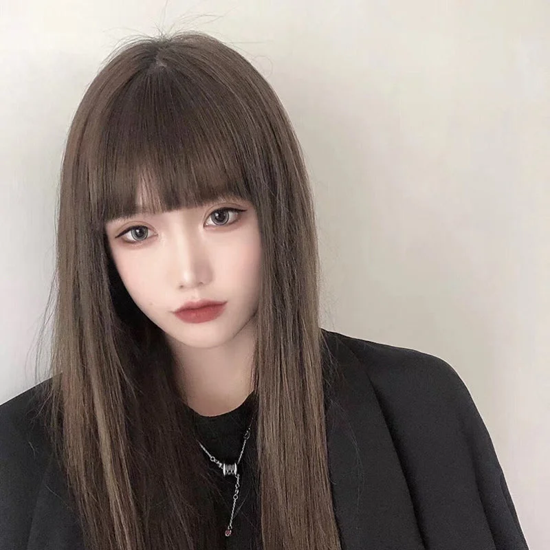 Harajuku Brown Long Straight Wig YV43552 Elegant Maxi Look