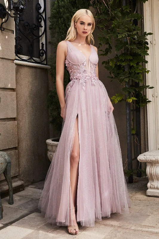 Long Sleeveless Corset Dress With A-Line Skirt By Andrea And Leo -A1057 Maxi Skirt Dress