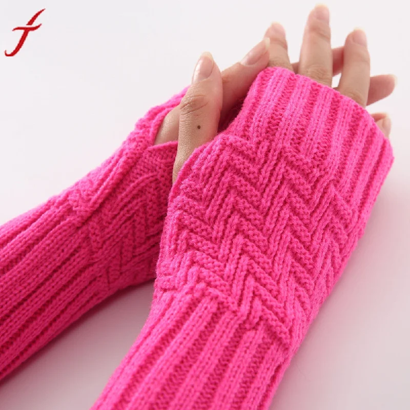 Women Fashion Knitted Arm Sleeve Winter Gloves Soft Warm Mitten Fingerless Gloves Mitten Long Gloves #LYW Midi Maxi Skirt